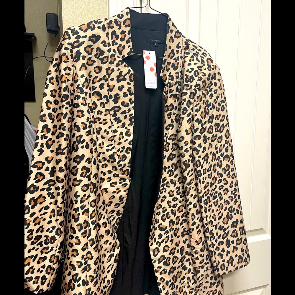 Leopard Blazer NWT - Picture 1 of 1